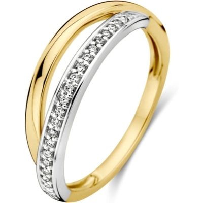 Treasure Collection THOJ2931 14k bicolor gouden ring met 0,08 ct diamant