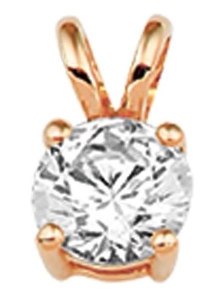 Treasure Collection TC-881706 14 karaat rosegouden hanger met zirkonia 5 mm