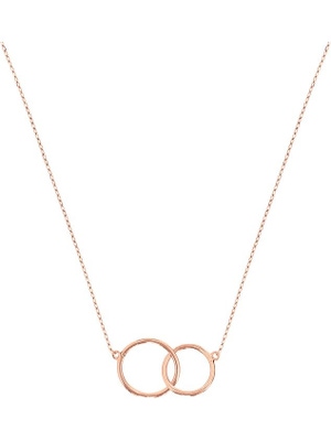 Treasure Collection TC-48482 14 karaat roségouden collier met cirkels 40-44 cm