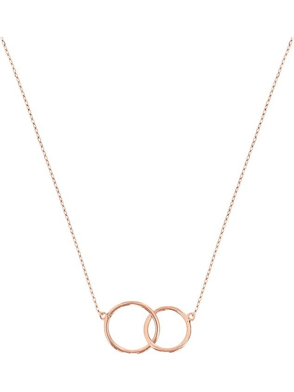 Treasure Collection TC-48482 14 karaat roségouden collier met cirkels 40-44 cm