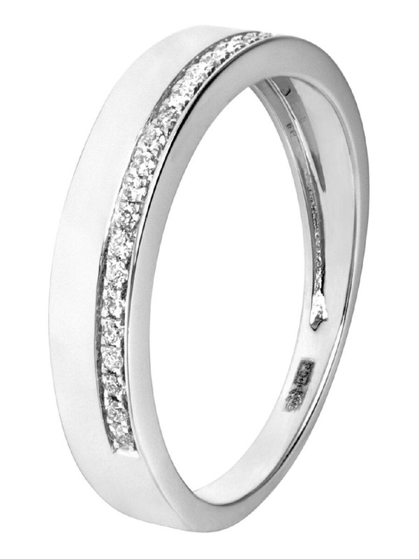Treasure Collection TC-45641 14 karaat witgouden ring met diamant 0,12 ct