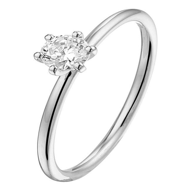 Treasure Collection L144 Palladium witgouden solitair ring met 0,25 ct lab grown diamant