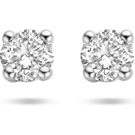 Treasure Collection Q098 14k witgouden palladium oorknopjes met 0,50 ct lab grown diamant