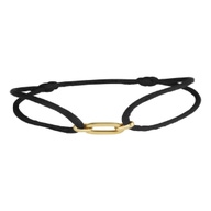 Treasure Collection TC-52201 Satijnkoord armband met 14 karaat goud 13-26 cm
