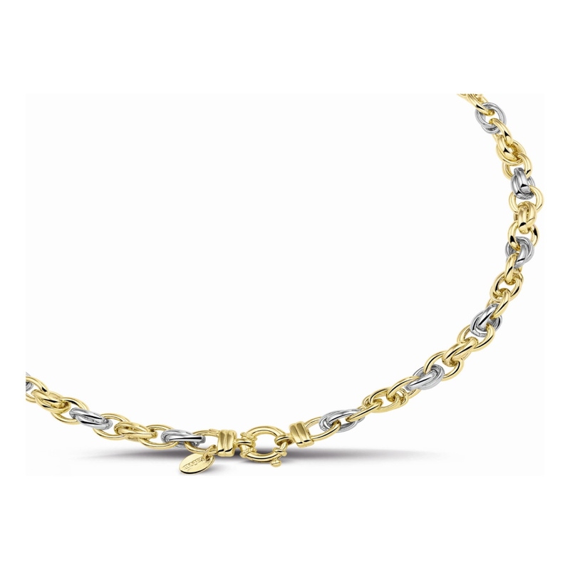 Treasure Collection TC-47794 14 karaat bicolor gouden collier met zilveren kern E083