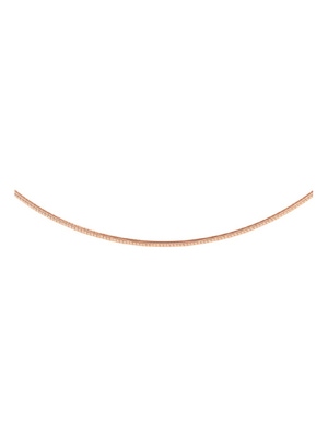 Treasure Collection TC-24752 14 karaat roségouden zilgold omega collier met zilveren kern 1,4 mm