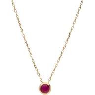 Swing Jewels C-K14-W1327-RU 14k gouden geboortesteen ketting juli robijn