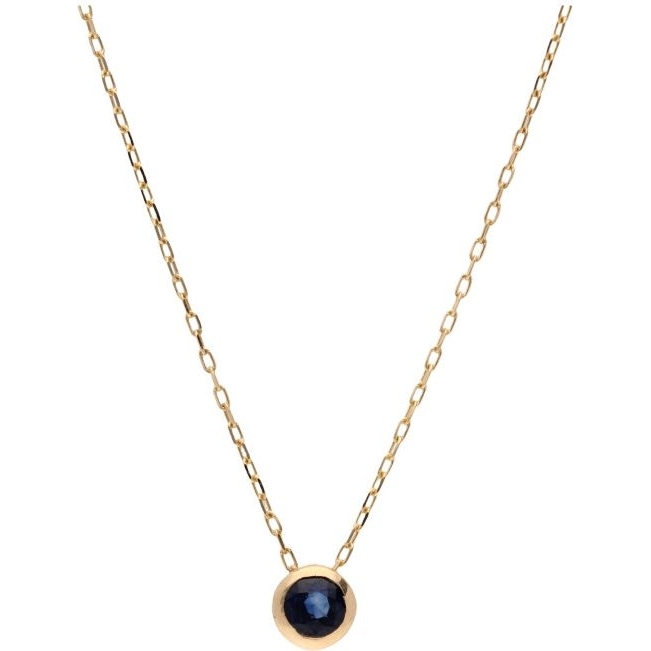 Swing Jewels C-K14-W1327-ZA 14k gouden geboortesteen ketting september saffier