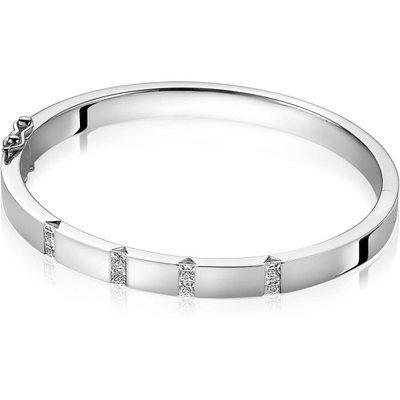 ZINZI MVA20 Mart Visser zilveren slavenarmband met zirkonia 66 mm