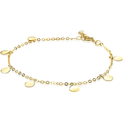 ZINZI ZGA167 14k gouden armband met ronde plaatjes