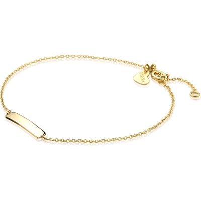 Zinzi ZGA176 14 karaat gouden armband met plaatje