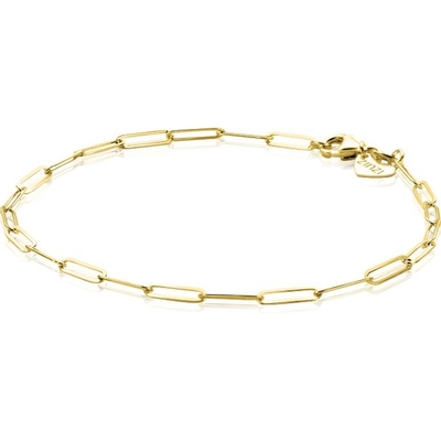 ZINZI ZGA296 14 karaat gouden paperclip schakelarmband 2,2 mm