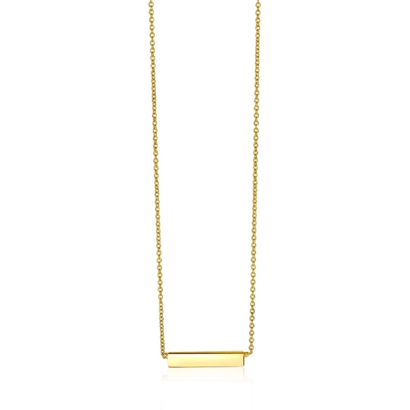 ZINZI ZGC176 14k gouden ketting met balkje