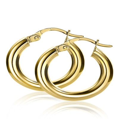 Zinzi ZGO131 Gouden creolen ronde buis