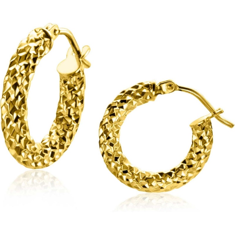 ZINZI ZGO327 14k gouden oorringen buis 3 mm