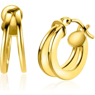 ZINZI ZGO337 14k gouden oorringen dubbele buis