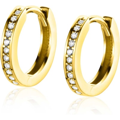 ZINZI ZGO428Z 14k gouden klapcreolen met zirkonia