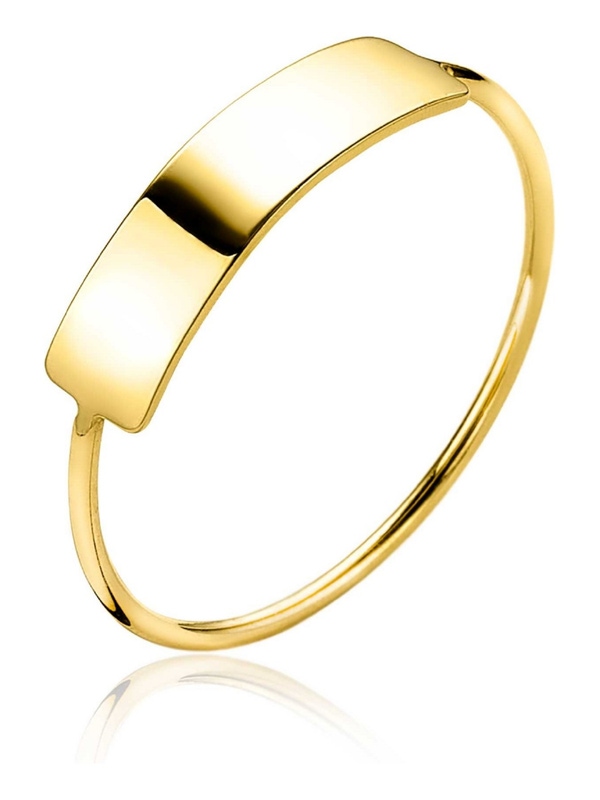 ZINZI ZGR176 14 karaat gouden ring rechthoek