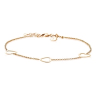 ZINZI ZIA1188G Zilveren armband goudkleurig met hartjes 17-20 cm
