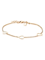 ZINZI ZIA1188G Zilveren armband goudkleurig met hartjes 17-20 cm