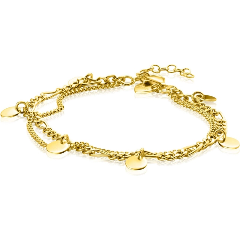 ZINZI ZIA2368 Goudkleurige bedelarmband rondjes