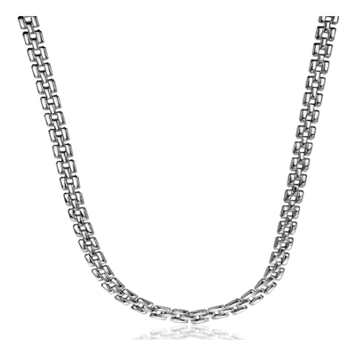 ZINZI ZIC2149 Zilveren schakelketting 5 mm 43 cm