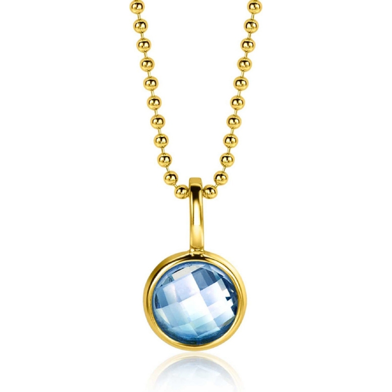 ZINZI ZIH-DEC Goudkleurige hanger geboortesteen topaas