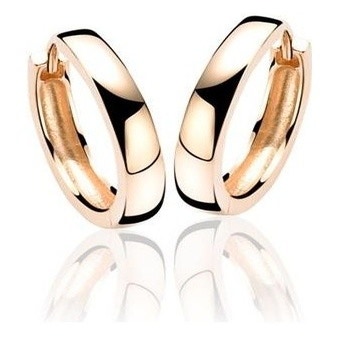 ZINZI ZIO190R Zilveren klapcreool roségoudkleurig