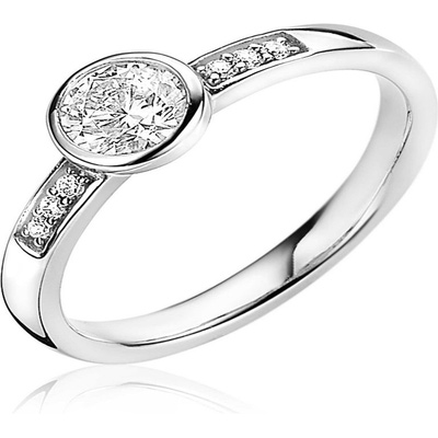 ZINZI ZIR1662 Zilveren aanschuifring met zirkonia 6,3 mm
