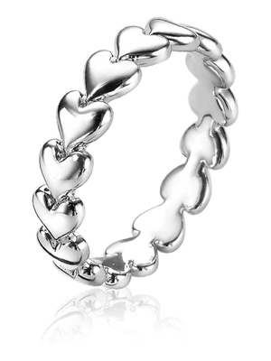 ZINZI ZIR1798 Zilveren ring hartjes 4,5 mm